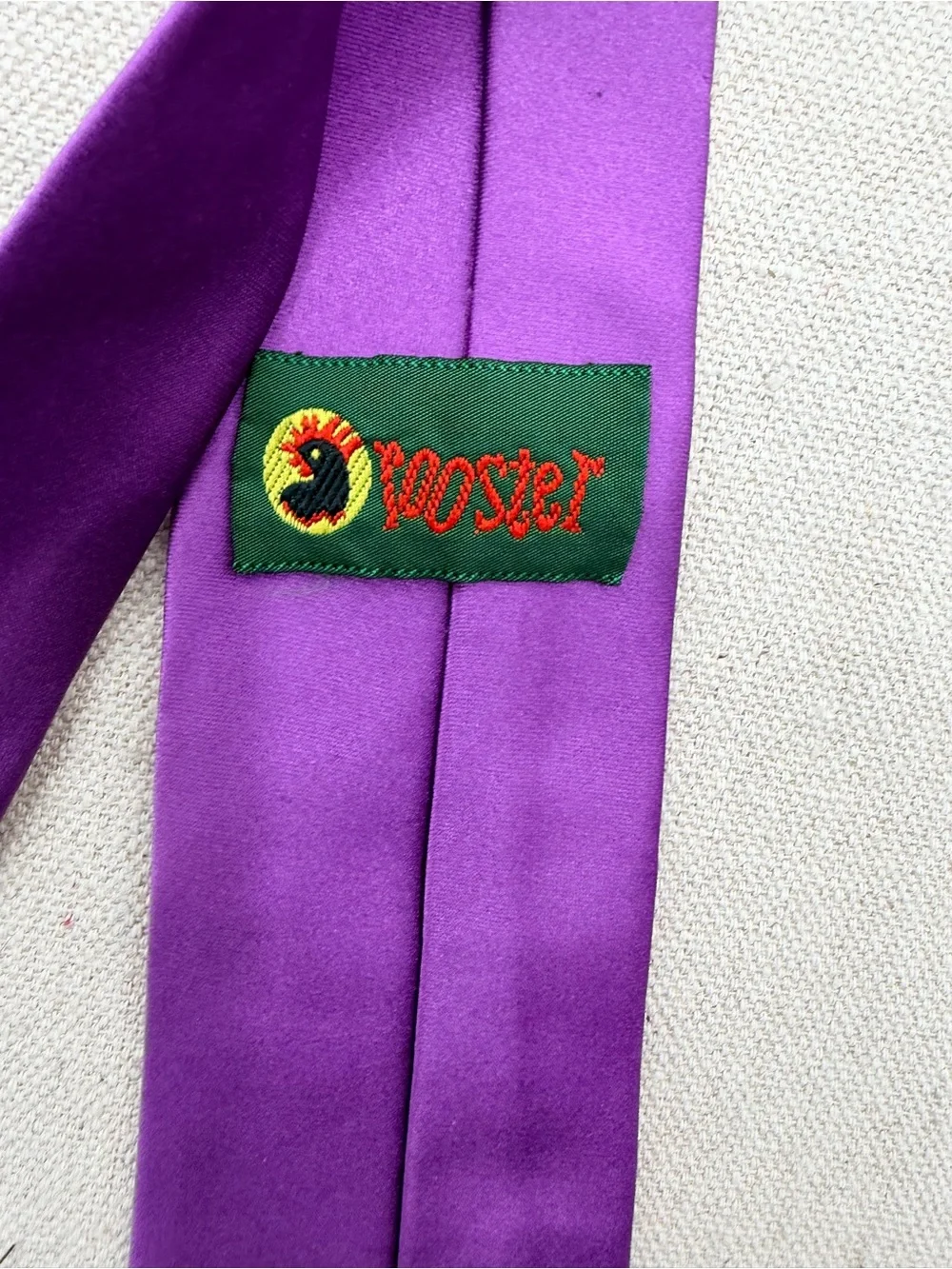 Poster Solid Purple Satin Men’s Tie
